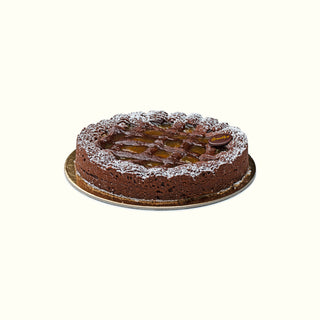 Crostata con frolla al cacao e marmellata all'arancia